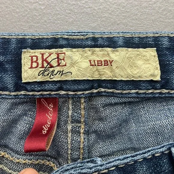 BKE Womens 28 Libby Stretch Bootcut Denim Jeans Y2K Low Rise Western - Picture 4 of 15